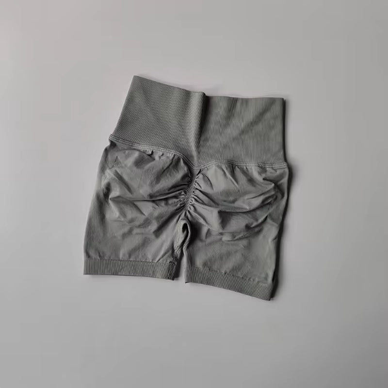 Peach Hip Lifting Sports Shorts Women High Waist and Waist Tightening Slimming Running Hip Speed Drying Three Point Tight Pants