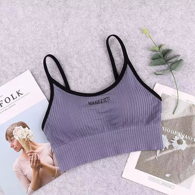 New Sports Bra for Women Gym Sexy Crop Top Bra Women Cotton Underwear Soft Comfort Tube Tops Female Brassiere Tops for Girls