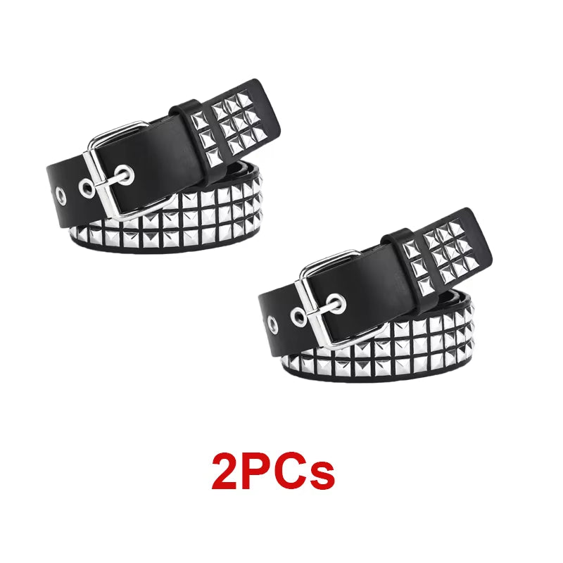 Trend Rivet Belt Heavy Metal Belt Men Women Punk Nightclub Rock Style Belt Jeans Belt Y2K Belt Fashion Decoration Women'S Belts
