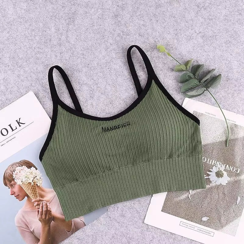 New Sports Bra for Women Gym Sexy Crop Top Bra Women Cotton Underwear Soft Comfort Tube Tops Female Brassiere Tops for Girls