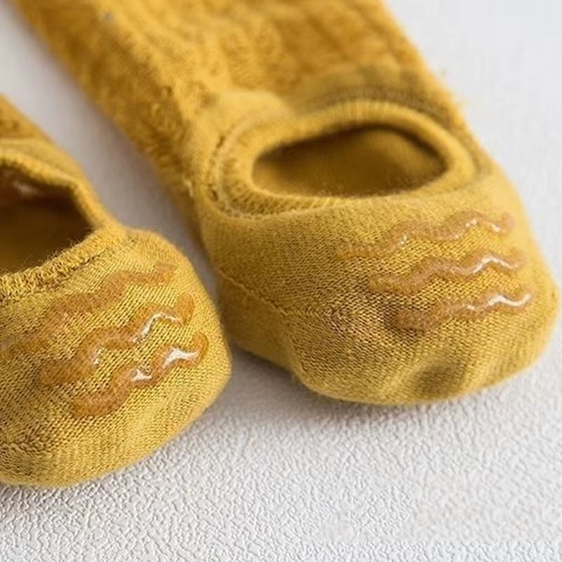 Socks Women'S Summer Invisible Short No Show Fashion Lace Breathable Silicone Non-Slip Cotton Boat Socks