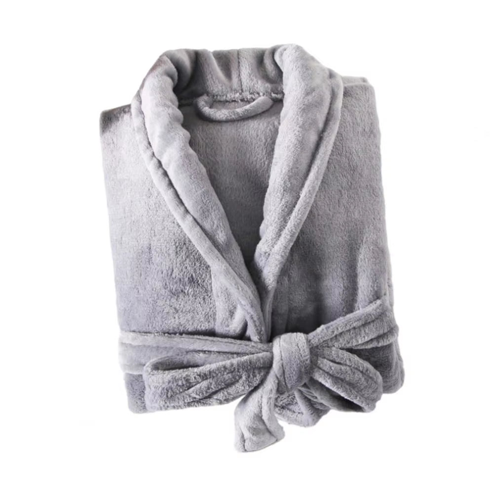 Coral Fleece Bathrobe Women Winter Warm Casual Flannel Robe Sleepwear Plush Shawl Bath Robe Lounge Nightgown Home Clothes
