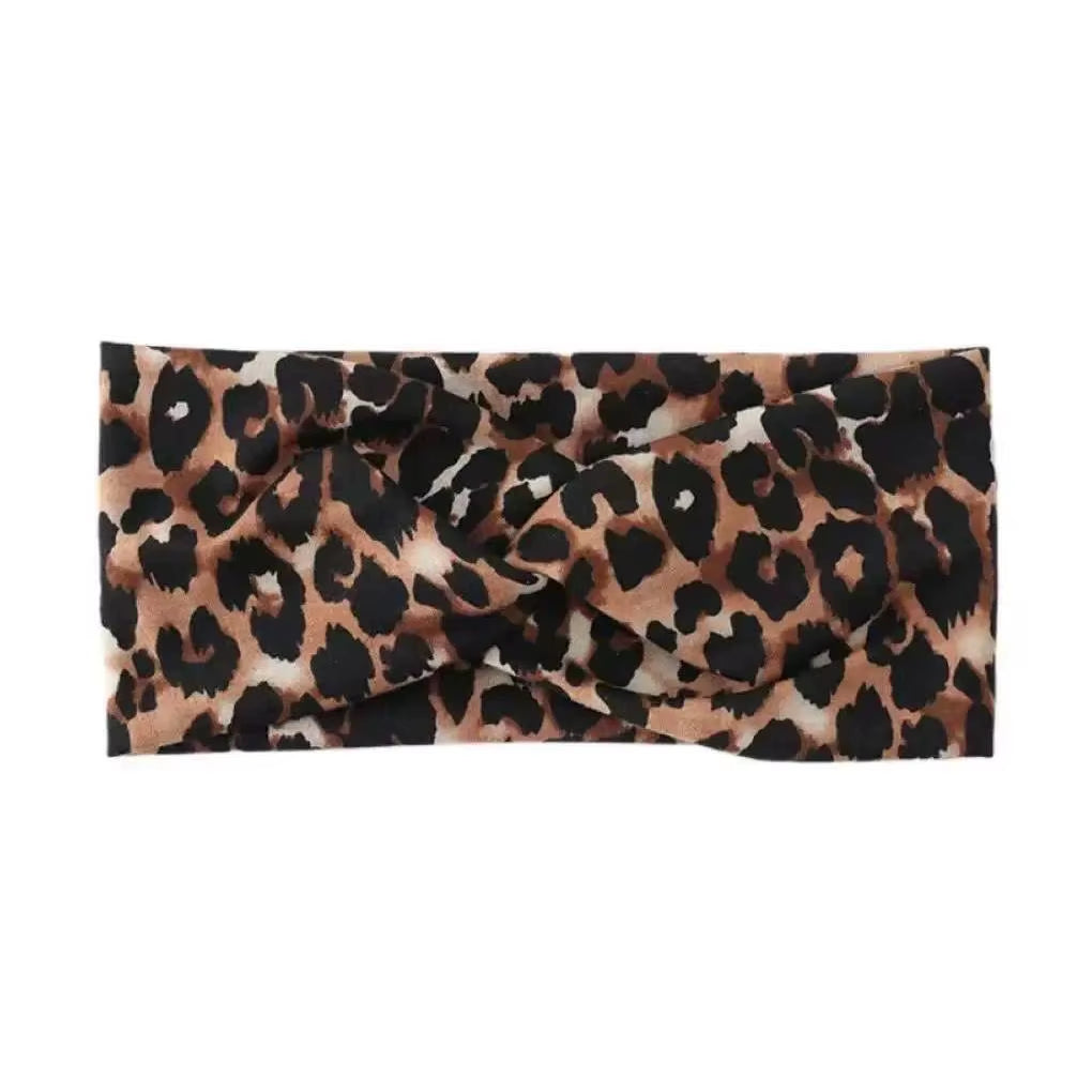 Bohemian Print Wide Headband - Water Absorbent, Cross Straps, Suitable for Yoga, Running and Everyday Use