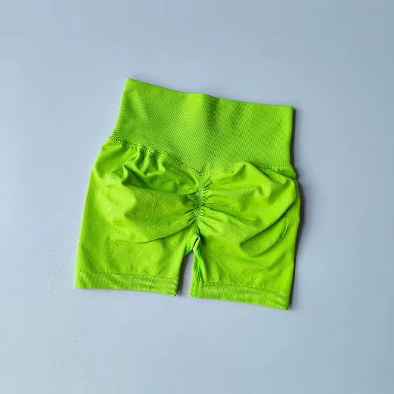 Peach Hip Lifting Sports Shorts Women High Waist and Waist Tightening Slimming Running Hip Speed Drying Three Point Tight Pants