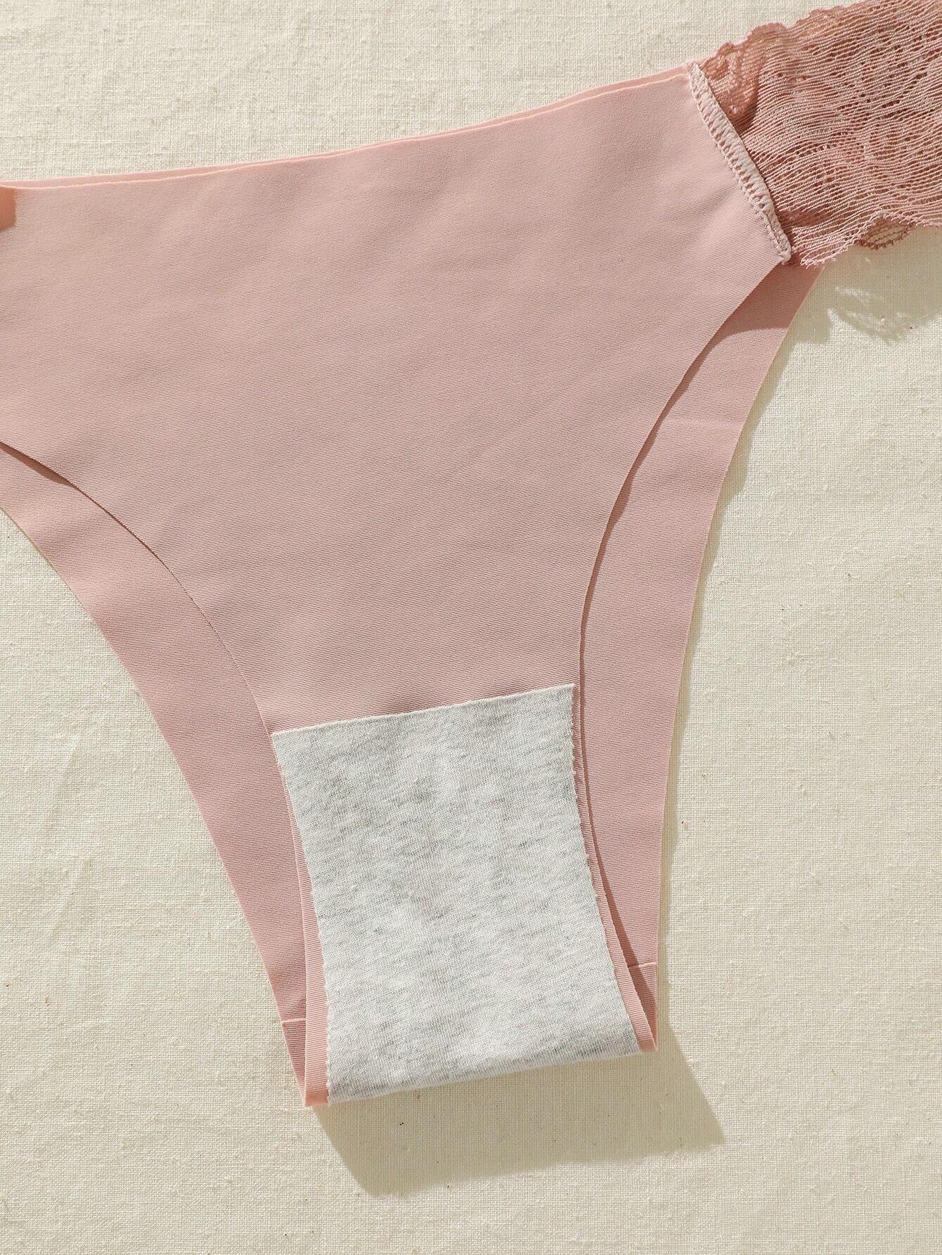 5Pack Contrast Lace Panty Lingerie