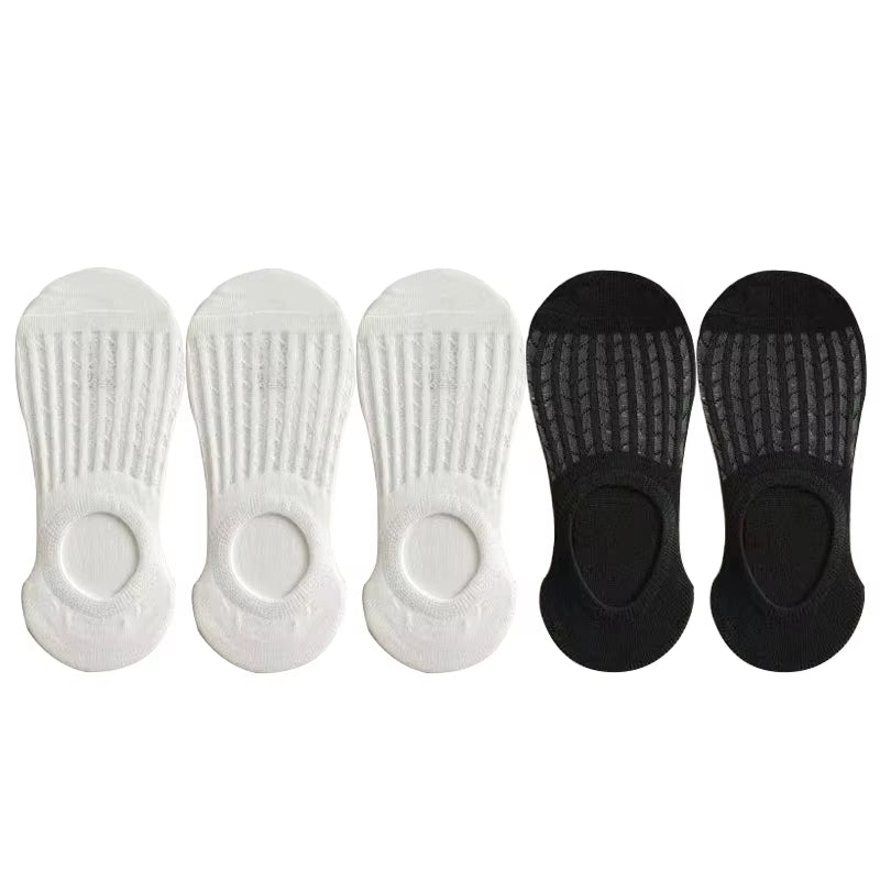 Socks Women'S Summer Invisible Short No Show Fashion Lace Breathable Silicone Non-Slip Cotton Boat Socks