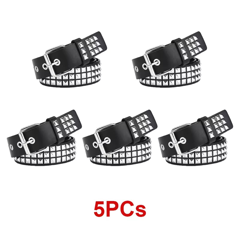 Trend Rivet Belt Heavy Metal Belt Men Women Punk Nightclub Rock Style Belt Jeans Belt Y2K Belt Fashion Decoration Women'S Belts