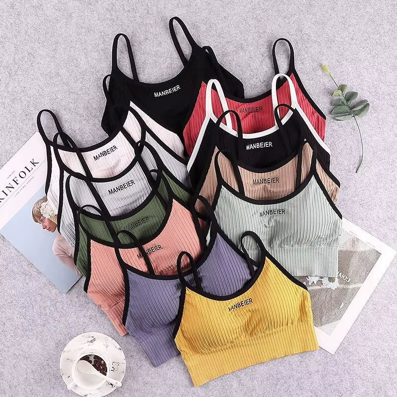 New Sports Bra for Women Gym Sexy Crop Top Bra Women Cotton Underwear Soft Comfort Tube Tops Female Brassiere Tops for Girls