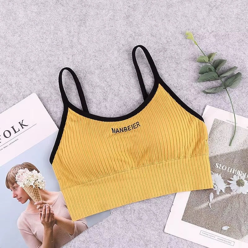 New Sports Bra for Women Gym Sexy Crop Top Bra Women Cotton Underwear Soft Comfort Tube Tops Female Brassiere Tops for Girls
