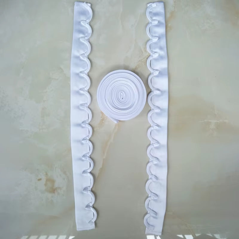 3 Pcs/ Set Bridal Wedding Gown Dress Lace up Zipper Replacement Bandage Accessories Bridal Banquet Evening Lace-Up Satin Ribbon