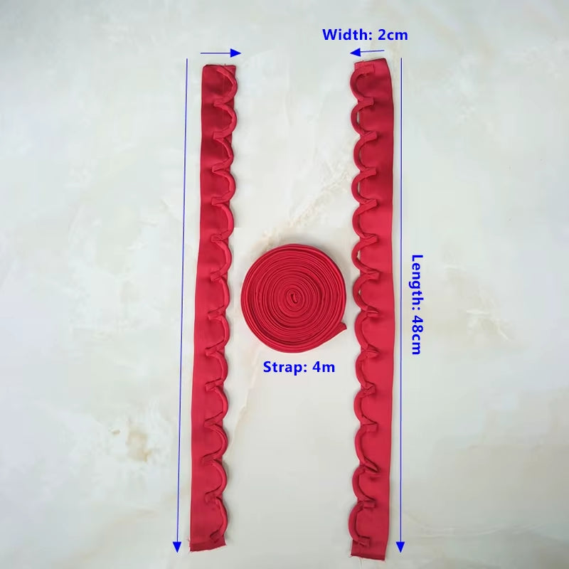 3 Pcs/ Set Bridal Wedding Gown Dress Lace up Zipper Replacement Bandage Accessories Bridal Banquet Evening Lace-Up Satin Ribbon