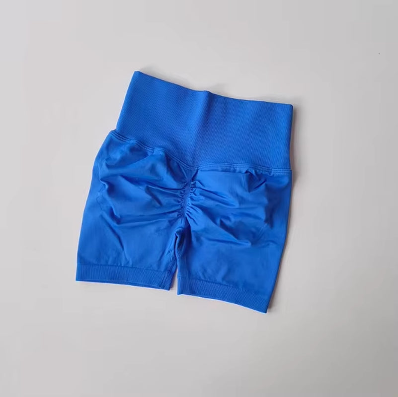 Peach Hip Lifting Sports Shorts Women High Waist and Waist Tightening Slimming Running Hip Speed Drying Three Point Tight Pants